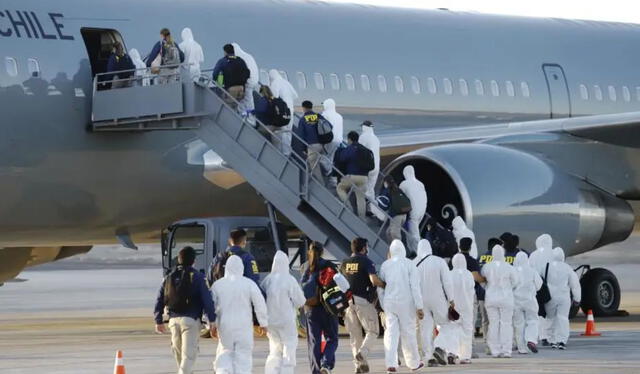 Deportación de inmigrantes en Estados Unidos para Chile. Foto: El Clarín 