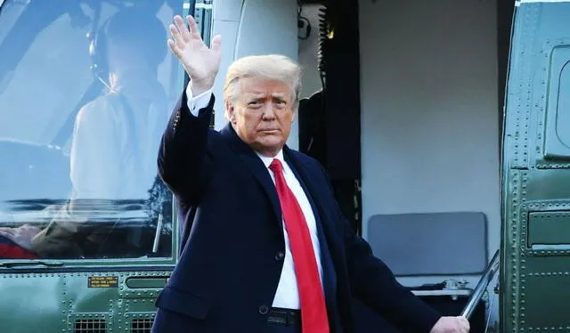 Donald Trump deja la Casa Blanca en el 2021. Foto: CNN 