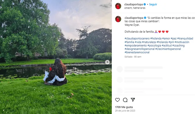  Claudia Portocarrero y su hija. Foto: Captura/Instagram   