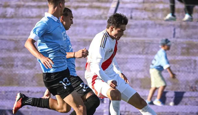  La selección peruana Sub-20 jugó dos partidos amistosos con Uruguay: el primero ganó 2 a 1 y el segundo empataron sin goles. Foto: La Bicolor    