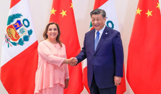  Dina Boluarte y Xi Jinping por APEC 2024. Foto: Andina    