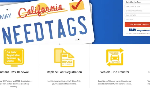  NeedTags es una página afiliada al 'DMV'; sin embargo, no todos conocen ello. Foto: ABC7 News   