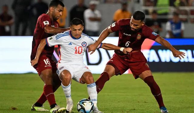 Venezuela se impuso 3-0 a Chile en el último encuentro por Eliminatorias, disputado en Maturín. Foto: AFP   