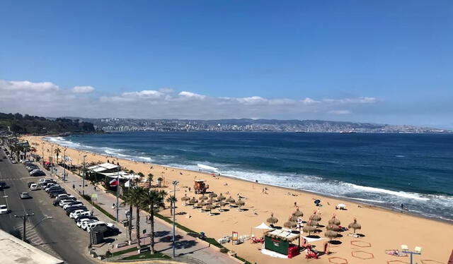 Las fuertes corrientes del pacífico chileno, hacen de Viña de Mar una costa en la que debes tener especial cuidado. Foto: Playas de Chile   