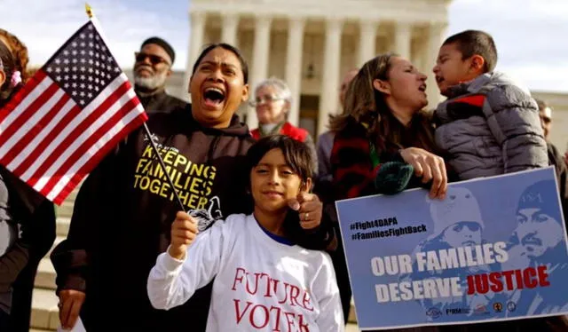 Inmigrantes exigen sus derechos en Estados Unidos. Foto: BBC   