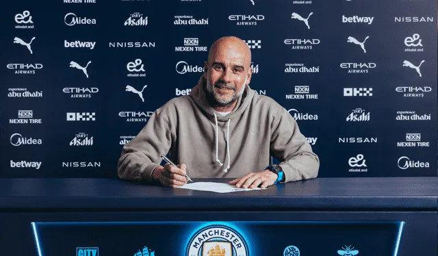  Pep Guardiola llegó a Manchester City el 2016, proveniente de Bayern Múnich. Foto: Manchester City    