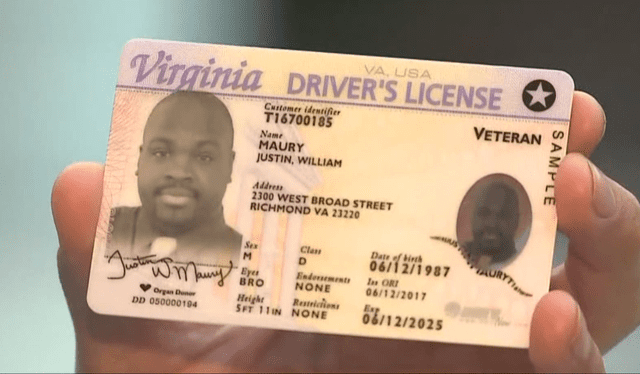 Los residentes de Virginia pueden solicitar su Real ID en línea o en persona en el DMV. Para el trámite, se requiere documentación que verifique identidad, residencia y estatus migratorio, así como un número de Seguro Social. Foto: WVEC   