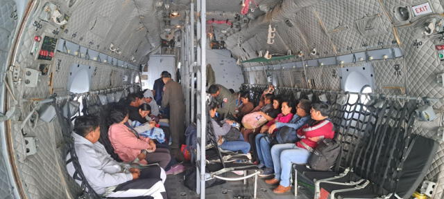 Padres y familiares de víctimas y heridos en accidente en avión Spartan rumbo a Moyobamba. Foto: Ministerio de Defensa   