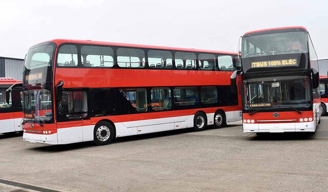  Los innovadores buses buscan evolucionar el traslado de pasajeros de la capital. Foto: Transporte Mundial.    