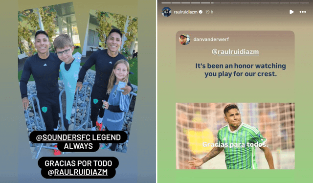  Los seguidores del Seattle Sounders agradecieron a Ruidíaz por todo lo que hizo por el club. Foto: composición LR/Instagram    