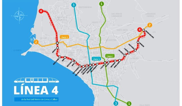 Estaciones de la Línea 4 del Metro de Lima