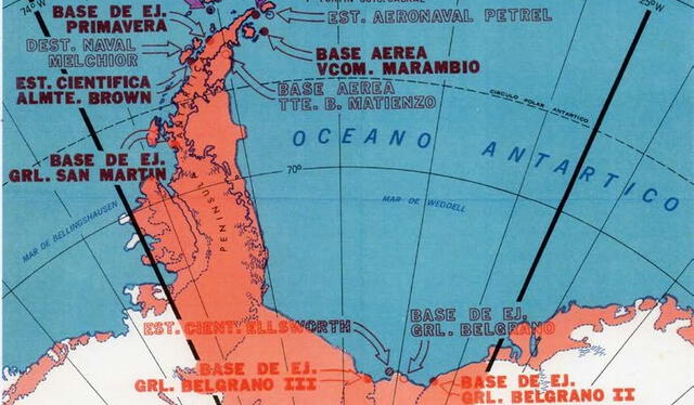  A través de la creación de la Base Marambio, Argentina estableció presencia permanente en la Antártida en 1969.    