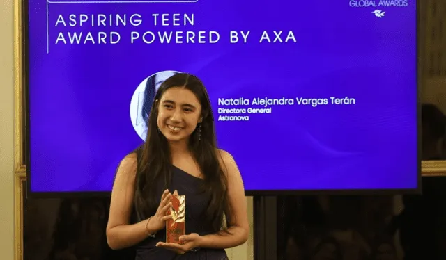  Natalia ganó el premio en la categoría Aspiring Teen a nivel mundial. Foto: Women in Tech Award   