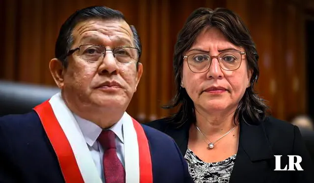  Fiscal de la Nación, Delia Espinoza, pide al presidente del Congreso, Eduardo Salhuana, agilizar las denuncias constitucionales.    