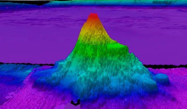  Los montes submarinos descubiertos se encuentran entre Perú y Chile. Foto: Schmidt Ocean Institute.    