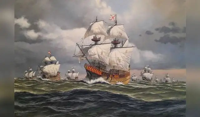  Hasta el año 1521, la navegación entre España y América se realizaba en navíos sueltos, carentes de protección. Foto: La América española.    