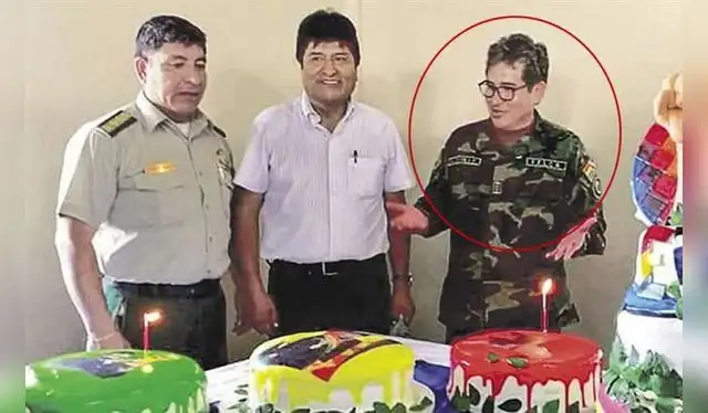  Maximiliano Dávila acompañó a Evo Morales en su cumpleaños. Foto: Correo del Sur   