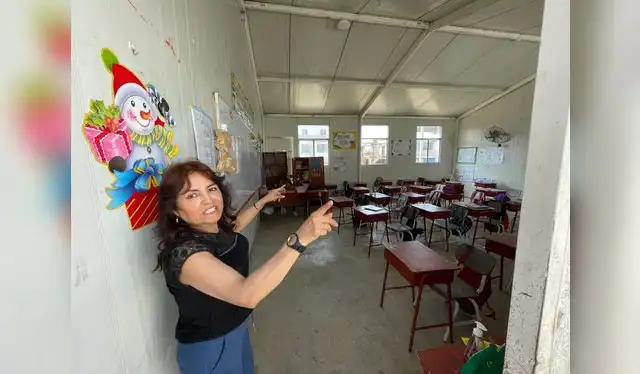 Salón de escolares que fue afectado tras el asalto. Foto: Rosa Quincho   