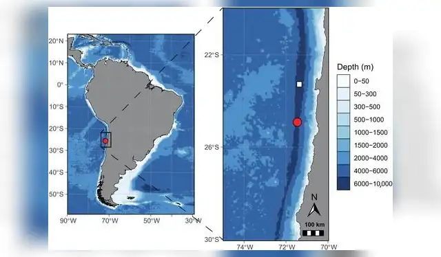 Ubicación de Fosa de Atacama. Foto: Nueva Jersey et al. Ubicación de Fosa de Atacama. Foto: Nueva Jersey et al.
