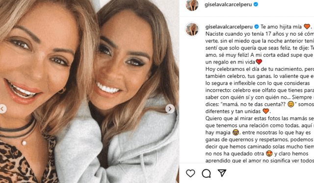 Mensaje de Gisela A Ethel. Foto: Instagram   