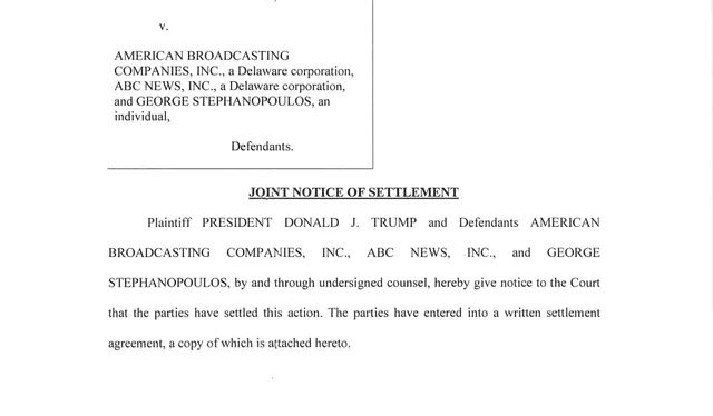 Trump demandó a la cadena de noticias ABC News y a su presentador Stephanopoulos. Fuente: La República   