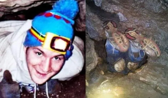  John exploraba una cueva hidrotermal con su hermano pero quedó atrapado en un túnel estrecho. Foto: Canal 13.    