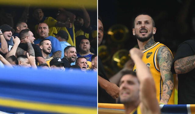  Darío Benedetto fue visto junto a la barra de Boca en el partido de los Xeneizes contra Independiente. Foto: composición LR/Manuel Cortina/La 12    