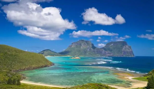  La isla Lord Howe es conocida por su geología, sus aves, sus plantas y su vida marina. Foto: Wikipedia.    