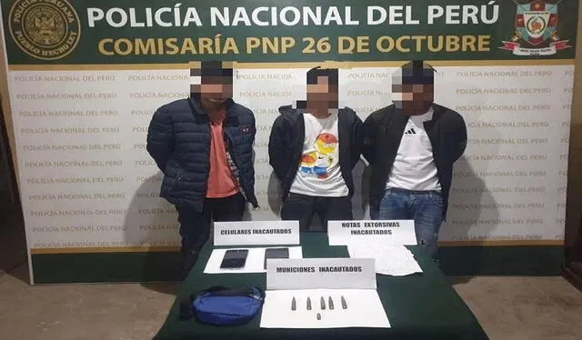  Durante intervención la policía incautó municiones. Foto: PNP    