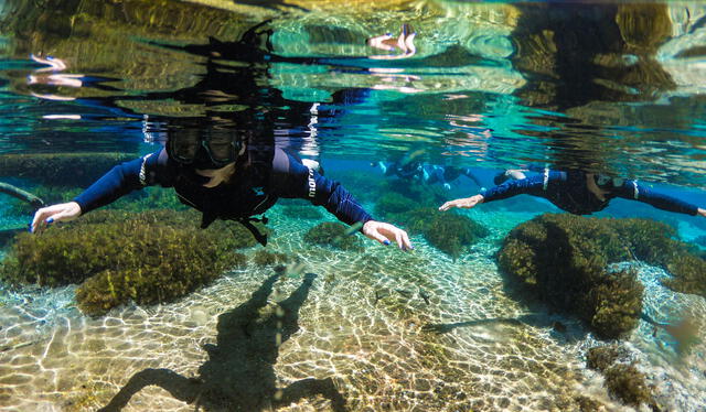  Las estrictas políticas de protección ambiental en la región de Bonito han permitido mantener la pureza del río Sucuri.   