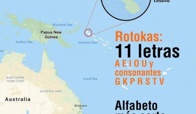  El rotokas es un idioma hablado por la comunidad de los rotokas, una pequeña población indígena que habita principalmente en la isla de Bougainville, en Papúa Nueva Guinea, en el océano Pacífico. Foto: Lenguaje Empresarial   