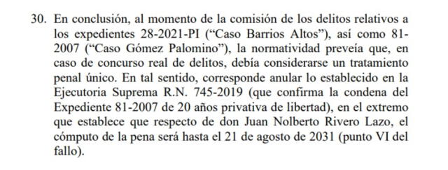 Sentencia del TC reconoce la "refundición de pena" para todos los crímenes del Grupo Colina   