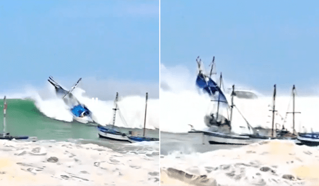  Maretazo en el norte del país afecta a embarcaciones. Foto: Captura Canal N    