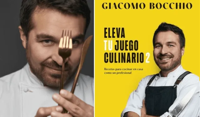  Giacomo Bocchio estrenó su segundo libro 'Eleva tu juego culinario 2'. Foto: Composición LR/Giacomo Bocchio/Instagram 