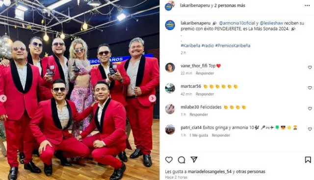  Leslie Shaw es premiada como 'La más sonada del año'. Foto: Instagram   