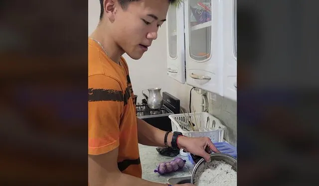 Mostró la preparación de arroz japonés. Foto: TikTok    