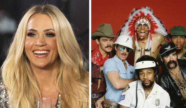 Carrie Underwood y Village People. Foto: composición LR/ Fanfic    