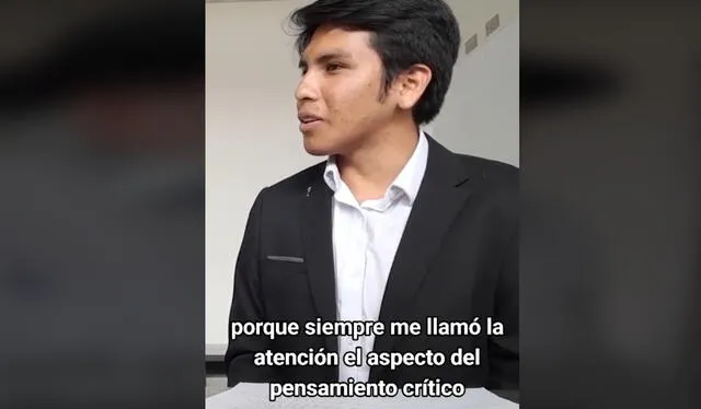 Alumno también mostró su interés por las letras. Foto: YouTube/Modesto Montoya    