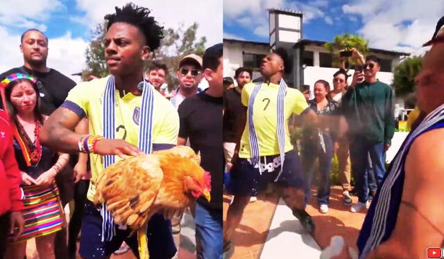  El youtuber vivió la experiencia de una 'limpia' con una gallina. Foto: IShowSpeed   