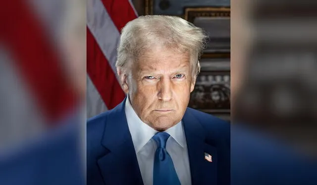 El retrato de Donald Trump. Foto: composición LR    