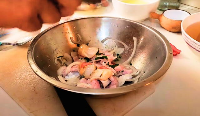  Ceviche del pulpo. Foto: Canal de Youtube - Descárgale   