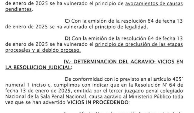 El fiscal señala vicios en la aplicación de normas por el Juzgado Penal Colegiado   