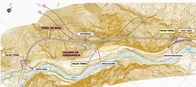  Túnel Ollachea contará con puentes complementarios. Foto: Issu   