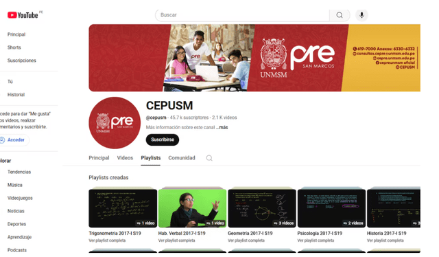  Plataforma digital de CEPUSM   