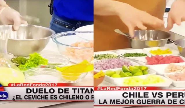  Preparación de ceviche en programa de televisión chilena. Foto: La Red   