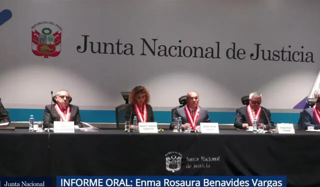 Junta Nacional de Justicia, en la audiencia de Enma Benavides Junta Nacional de Justicia, en la audiencia de Enma Benavides