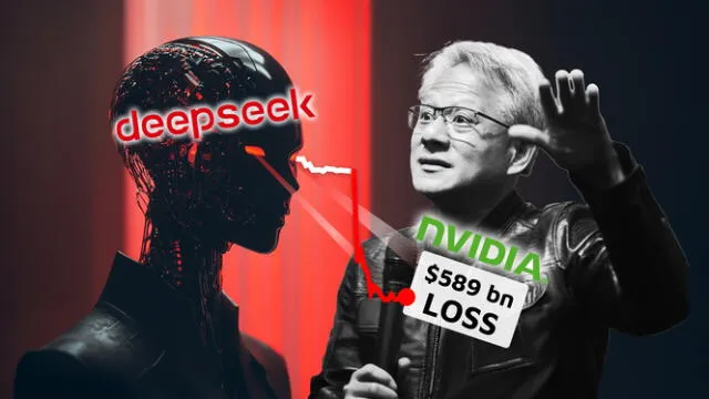  Nvidia fue una de las empresas que experimentó caídas notables en el valor de sus acciones con la llegada de DeepSeek. Foto: Livewire Markets.    