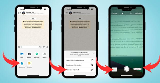  Es fácil usar el escáner de documentos de WhatsApp. Foto: Somos Cosmos   