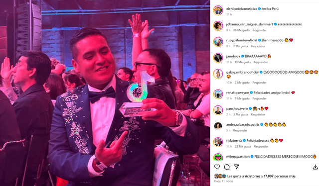 'El chico de las noticias' triunfó en México y dedicó su logro a todo el Perú. Foto: Instagram 'El chico de las noticias' triunfó en México y dedicó su logro a todo el Perú. Foto: Instagram