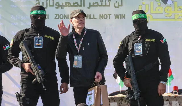 Liberación de Keith Siegel. Foto: AFP Liberación de Keith Siegel. Foto: AFP